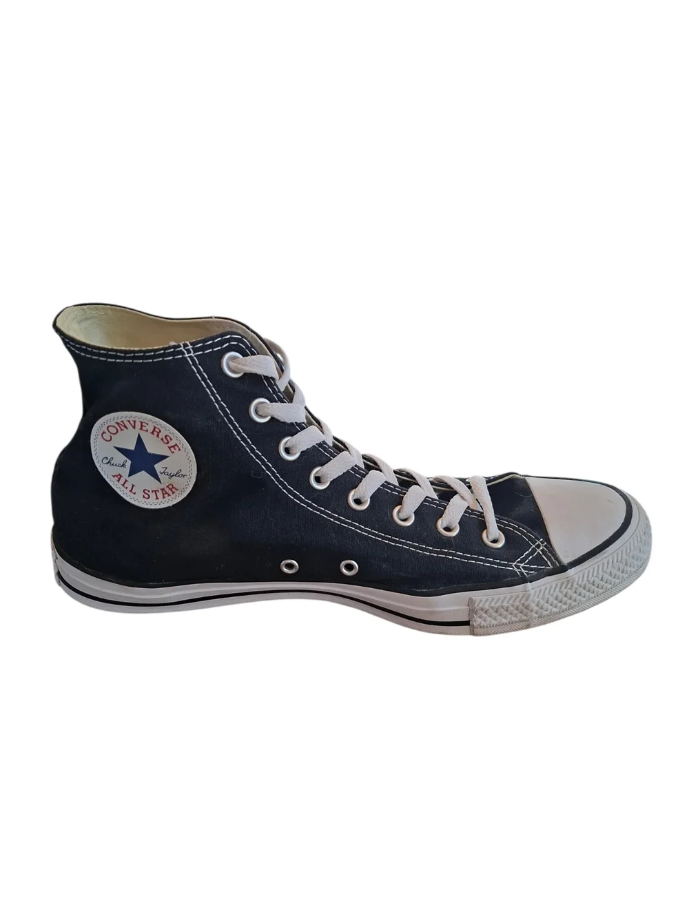 Converse Chuck Taylor All ⭐️ Star Men's High Top Sneakers - Black White Size 12 - Picture 9 of 13